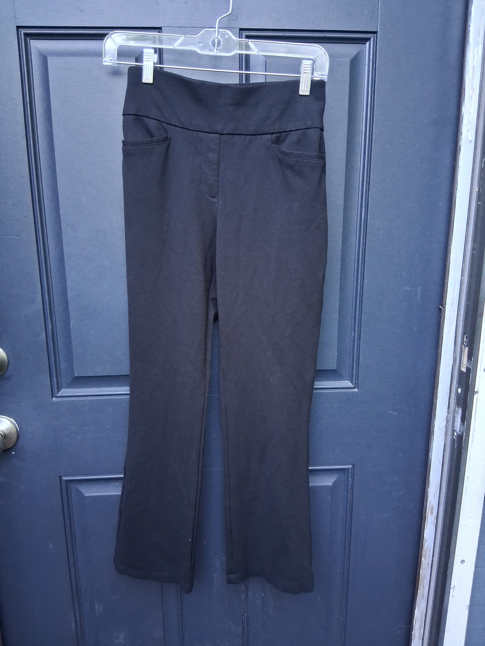 Women's Black Flare Ponte Pants